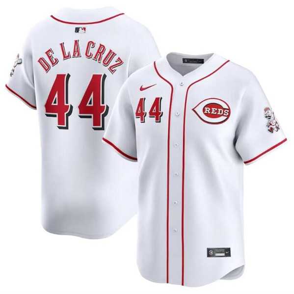 Men's Cincinnati Reds #44 Elly De La Cruz White Home Limited Baseball Stitched Jersey Dzhi,We sell and wholesale Men's Cincinnati Reds #44 Elly De La Cruz White Home Limited Baseball Stitched Jersey Dzhi on line form chian!
